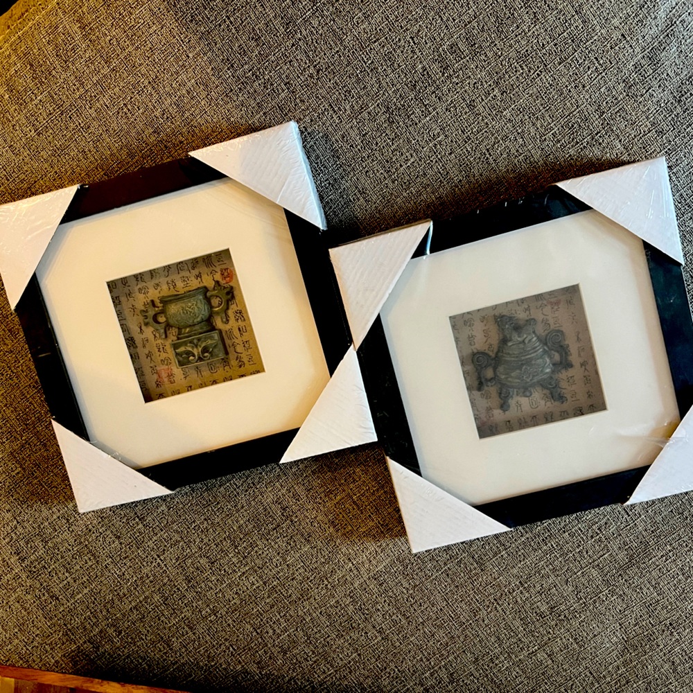 Asian themed shadow box pictures selling both together